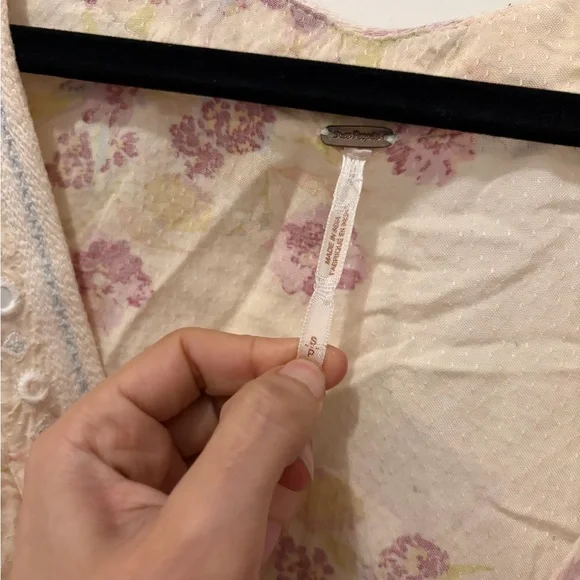 FREE PEOPLE Boogie All Night Blouse in Ivory - Small - Picture 9 of 16